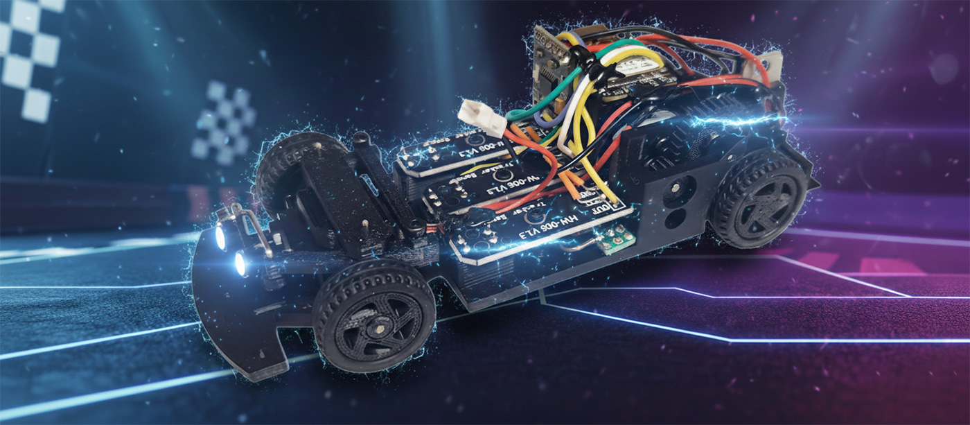 chassis with electronic components installed